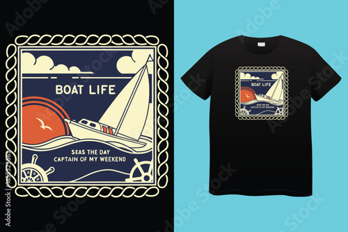 my boat my rules, boat t shirt design