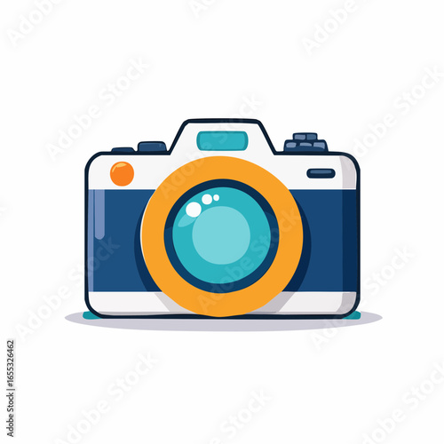 Cartoon Pixel Art Camera Illustration