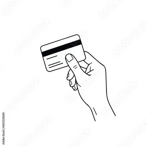Effortless Payment Solution: Hand Holding Credit Card for Seamless Transactions, Secure Online Shopping, and Modern Banking Convenience