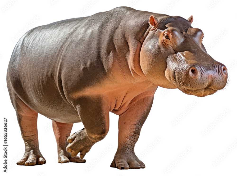 Fototapeta premium PNG Hippopotamus wildlife animal mammal.