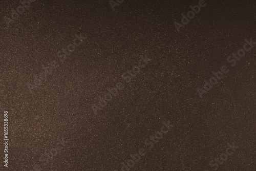 Abstract shiny, radiant texture background with different shades of dark brown color. Painted canvas, glitter concrete surface, studio backdrop, grainy textured effect
