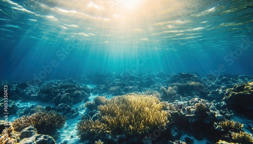 Wallpaper Mural Exploring The Vibrant Underwater World Of The Maldives: Stunning Coral Reef, Crystal Clear Blue Water, And Thrilling Snorkeling Adventures Among Marine Wildlife. Torontodigital.ca