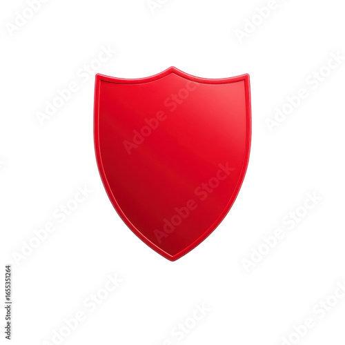 Free Download Red shield glossy surface simple design isolated on transparent background symbol of protection security defense and safety modern style no text or emblem - GFXLoad