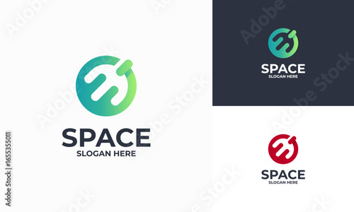 Planet logo design template concept, Space Astronomy logo designs template vector