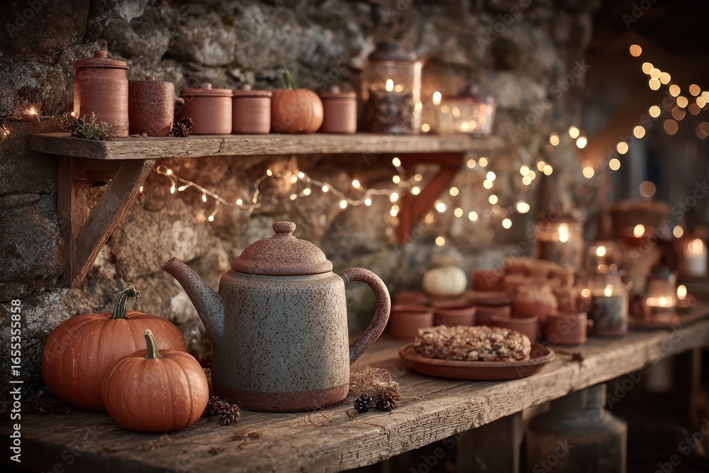 Fototapeta premium Autumn Teatime Ambiance