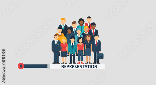 Representation: A visual representation of a diverse group of individuals, symbolizing unity, inclusivity, and representation.