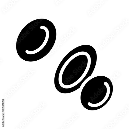 Erythrocyte line icon or blood concept . vector illustration, pictogram isolated on white background. color editable
