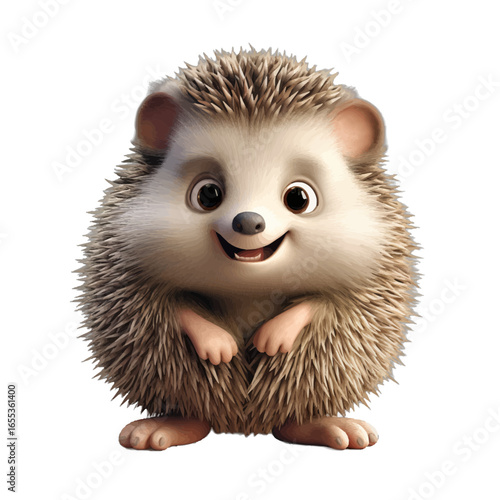 hedgehog on white background