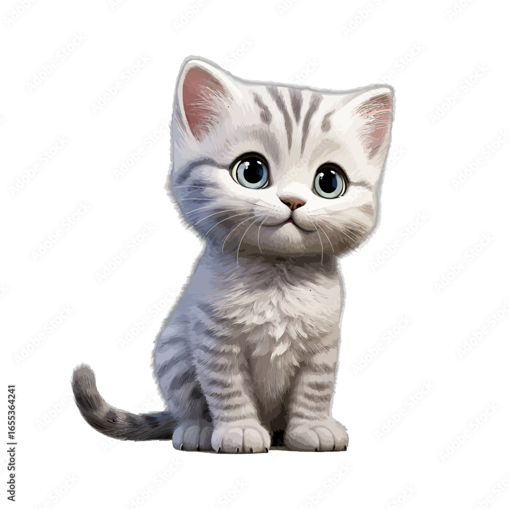 Obraz premium british kitten isolated on white