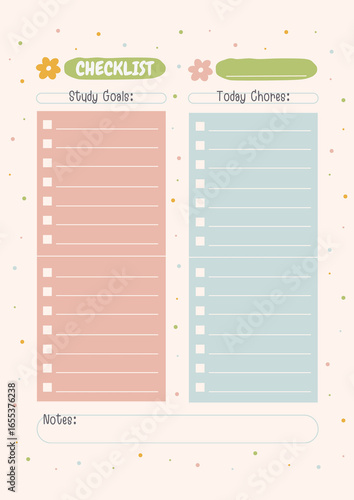 Cute study planner and to do list notebook pages