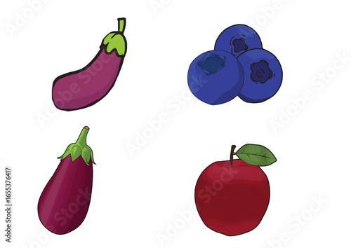 Fruits fresh purple