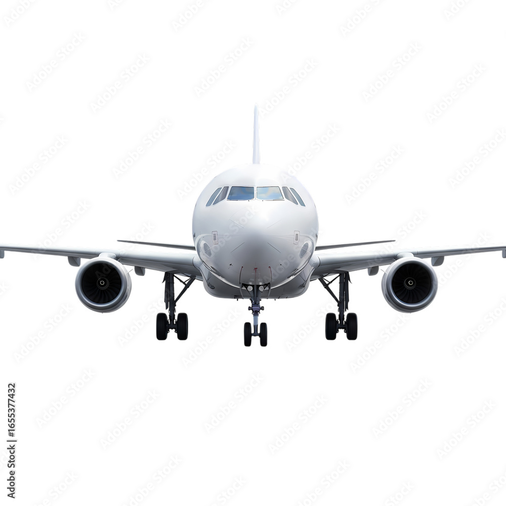 Fototapeta premium Airbus A320: Front View, Commercial Airplane, Aviation