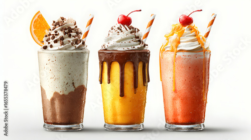 A sweet and cold chocolate ice cream sundae with whipped cream and a cherry in a glass