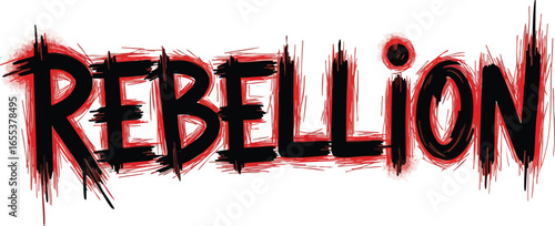The word "REBELLION" is displayed in a bold, distressed font with red and black coloring.
