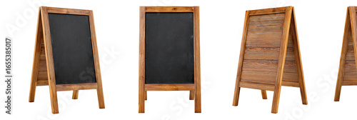 Three A-frame wooden chalkboards (1)