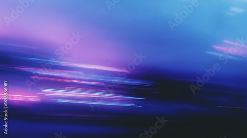 Blurred purple and blue lights creating abstract background