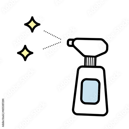 シンプルな除菌スプレーのイラスト