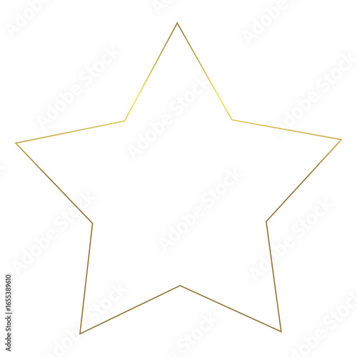 シンプルなゴールドの星型フレーム