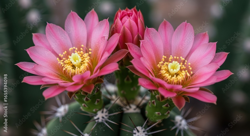Obraz premium Stunning Pink Cactus Blossoms