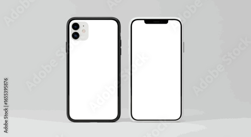 Modern smartphone mockups showcasing user interface design and responsive development