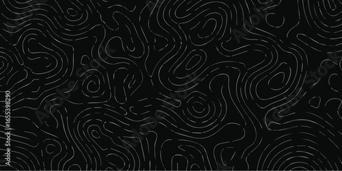 abstract contour map background with topographic lines seamless vector illustration for minimal modern design