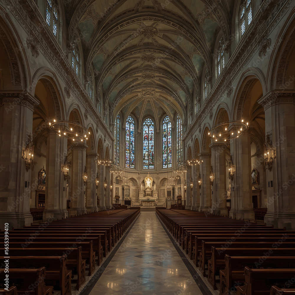 Obraz premium interior of the cathedral of st james in sibenik croatia