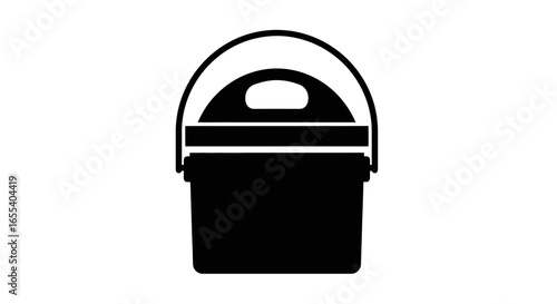 portable ice bucket icon perfect for websites apps and marketing materials needing a simple clean and versatile cooler illustration