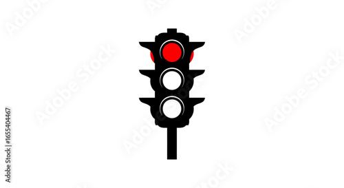 stop sign red traffic light icon for safety warning and halt signals simple bold graphic for presentations websites and apps