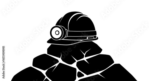 miner silhouette powerful symbol for mining geology and industrial strength ideal for safety campaigns resource extraction branding