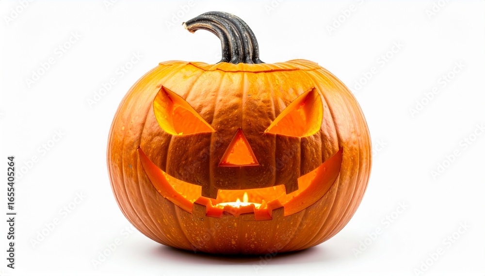 Glowing carved pumpkin with candle light creates a festive Halloween atmosphere Glowing carved pumpkin with candle light creates a festive Halloween atmosphere