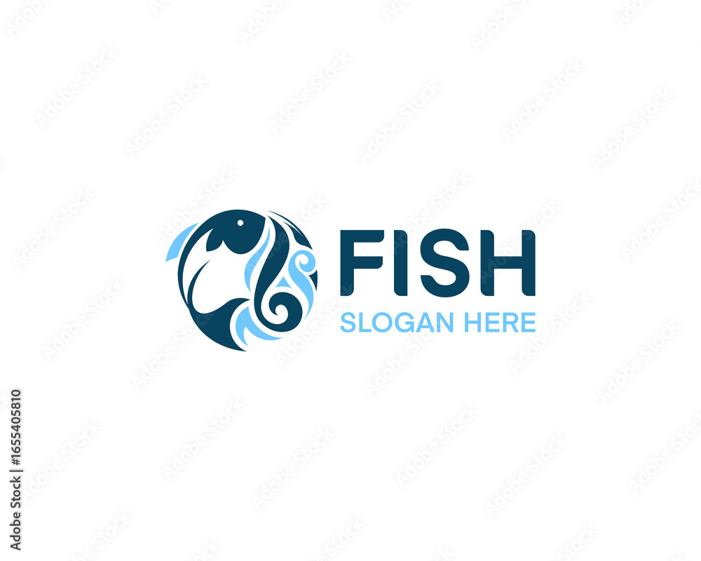 Obraz premium Fish and water logo