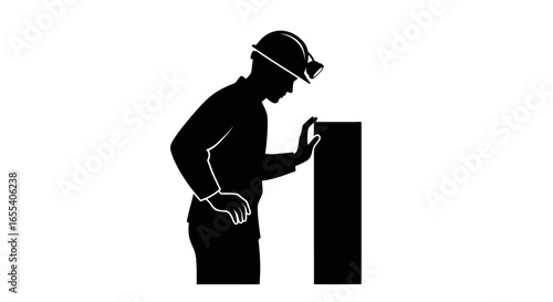 miner inspecting mine shaft support ensuring safety and stability in underground mining operations