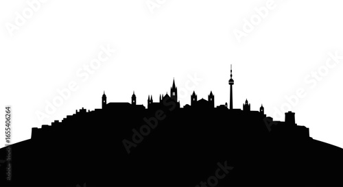 salamanca skyline silhouette perfect for travel brochures city guides and spanish cultural presentations