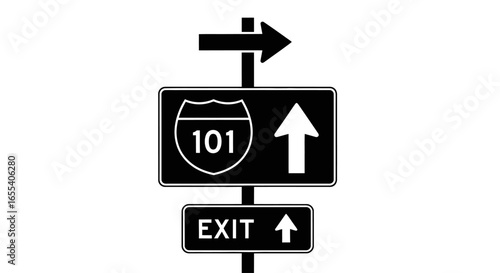 highway exit sign clear concise direction for drivers illustrating route guidance and easy navigation for travelers