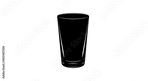 simple black glass silhouette shot versatile graphic for menu design website banners and minimalist branding projects