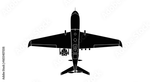 topdown view of a surveillance drone ideal for military security and tech presentations illustrating aerial monitoring capabilities