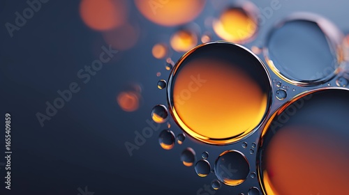 Abstract oil bubbles pattern macro photography