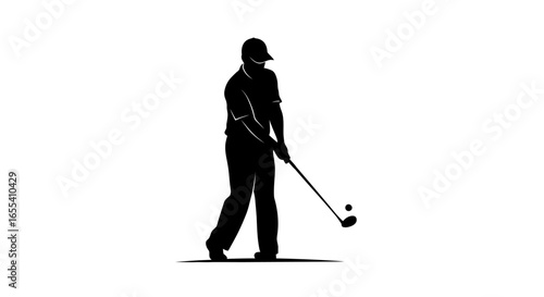 powerful golf silhouette perfect for websites logos and sporting goods marketing representing strength precision and the pursuit of victory on the green