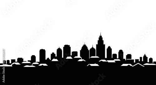 sleek cityscape silhouette perfect for urban design real estate and modern city branding projects
