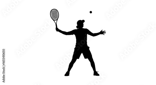 tennis serve silhouette powerful graphic for sports websites marketing materials and athletic designs