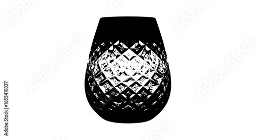 elegant cut glass vessel perfect for branding luxury product mockups and highend design projects