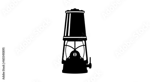 classic oil lantern silhouette perfect for vintage branding camping logos and retro designs instantly evoking nostalgia and adventure