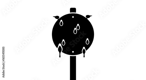 attract birds to your garden simple elegant bird feeder icon perfect for nature wildlife and ecofriendly branding