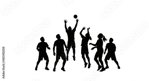 dynamic volleyball silhouette perfect for sports websites team posters and active lifestyle branding