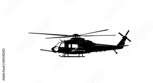 powerful helicopter silhouette perfect for military aviation and transportation designs websites and presentations
