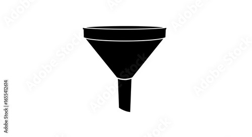 streamline your sales funnel black and white funnel icon for marketing business and data visualization