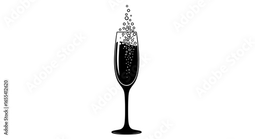 celebrate success a sparkling champagne flute graphic for invitations menus and festive designs