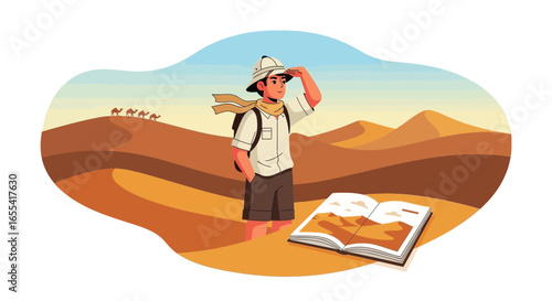 businessman in the desert
