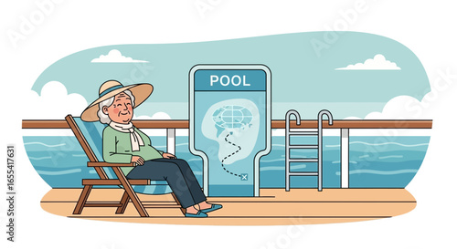 man on vacation