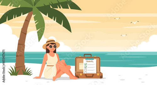 woman on the beach